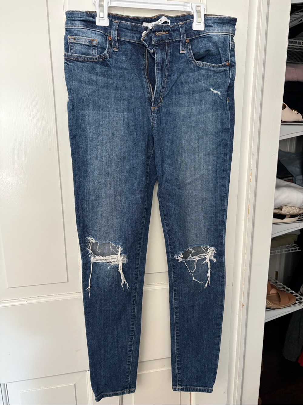 Joe's Jeans Dark Blue Distressed Skinny Jeans